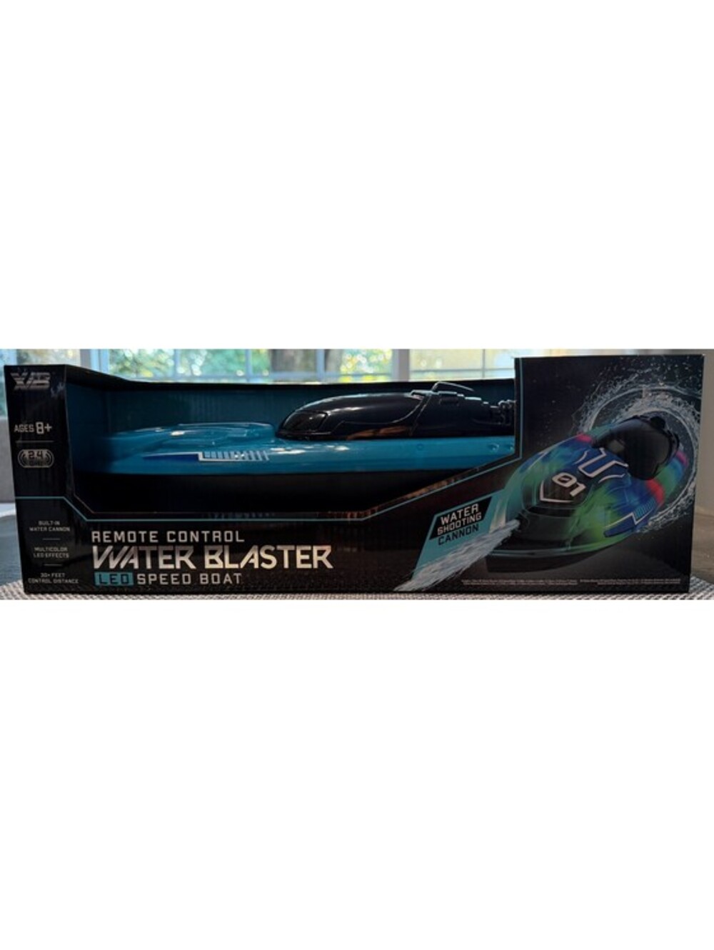 XVB Remote Control Water Blaster LED Speed Boat 2.4GHz RC Toy Built-In Water Can